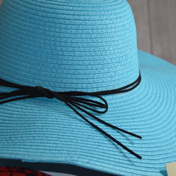 NEW - BEACH PLEASE Sunhat sun Hat BLUE / BLACK - Picture 3 of 6